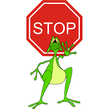 Stop 02 Sign And Frog | Free SVG