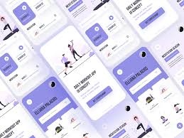 free work out fitness app template sketch