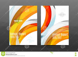 Colorful Swirl Design Annual Report Cover Template Stock