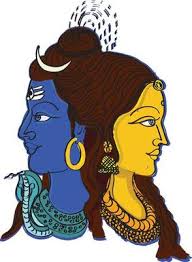 lord shiva and parvati vector art