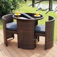 Chair Wicker Small Outdoor Patio Set