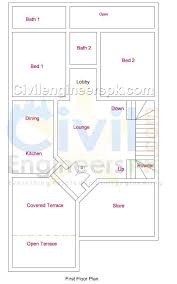 New 6 Marla House Plans Ground And