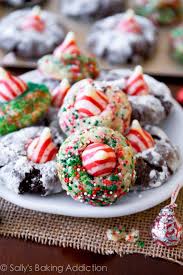 I love the combination of chocolate and peppermint, especially at christmastime. Candy Cane Kiss Cookies Sally S Baking Addiction