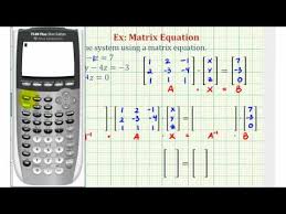 Three Equations Using A Matrix Equation