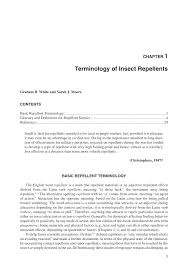 pdf terminology of insect repellents