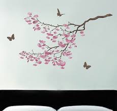 Stencil Cherry Blossoms Tree Branch
