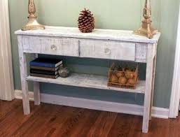 Whitewashed Sofa Table White Hallway