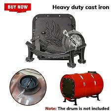 Barrel Camp Stove Cast Iron Kit For