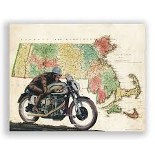 Vintage Motorcycle Massachusetts State