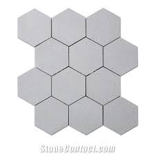 Beauty with hexagon floor tile. Cinderella Grey Marble Sandblasted 4 Inch Hexagon Mosaic Wall Tile Sheets Grey Girl Hexagon Marble Mosaic Tile From China Stonecontact Com
