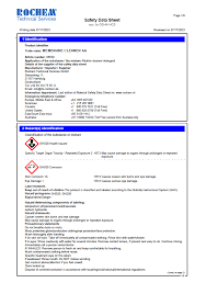 material safety data sheets rochem