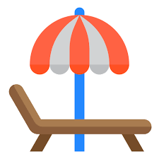 Sun Umbrella Srip Flat Icon