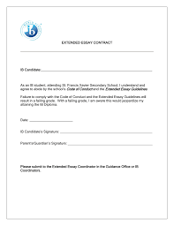 extended essay contract ib candidate 