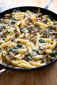creamy italian sausage pasta the