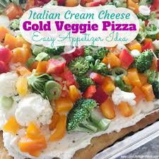 italian cream cheese veggie pizza
