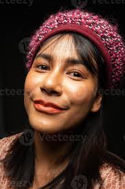 asian indian woman show beautiful smile