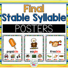 Final Stable Syllables Tle Worksheets Teaching Resources Tpt
