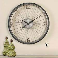 bicycle tire spokes wall clock 26