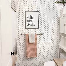 Geometric Wall Stencil Herringbone Stencil