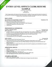 Accounting Clerk Resume Objective Examples Entry Level Office Sample