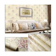 Oem Motif Bunga Gold Wallpaper Dinding