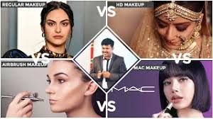 regular makeup vs hd makeup vs mac