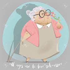 Maybe you would like to learn more about one of these? Old Woman Cartoon Character Happy Grandmother With Stick And Royalty Free Cliparts Vectors And Stock Illustration Image 59866614