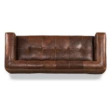 Poly And Bark Capa 92 In Square Arm 3 Seater Sofa In Chocolate Brown