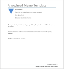 Arrowhead Memo Template Word Templates For Free Download