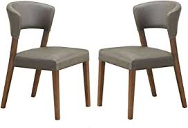 Free shipping on orders of $35+ and save 5% every day with your target redcard. Amazon Com Baxton Studio Montreal Mid Century Dark Walnut Wood And Grey Faux Leather Dining Chairs Set Of 2 Chairs