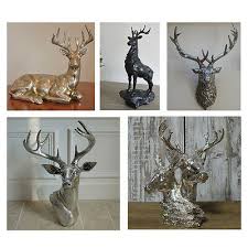 stag deer head ornament resin sculpture