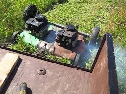 homemade tow mower first test you