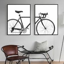 Minimalist Bike Print Bicycle Wall Art