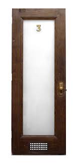 Metal Door With Wood Veneer Glass