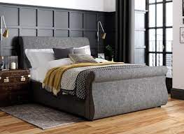 detroit upholstered sleigh bed frame