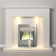 White Marble Surround Silver Electric