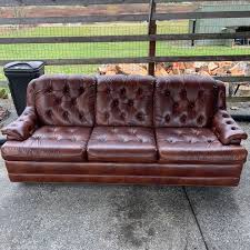 faux leather sleeper sofa queen