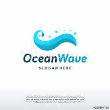 Fresh Ocean Wave Logo Designs Template Ocean Logo Designs