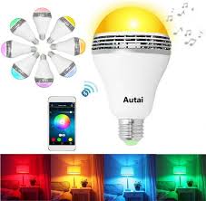 Amazon Com Autai Led Light Bulb With Smart Bluetooth Speaker And App Control Rgb Multi Color Changing Dimmable Home Improvement