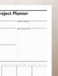 Project Planner Gantt Chart Productivity Planner Work Planner