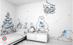 Arctic Animal Wall Stickers Snow Wall