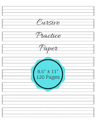 Cursive Practice Paper Notebook With Dotted Sheets For