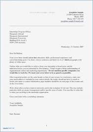 Cover Letter Example Applying Job New Business Simple Examples For