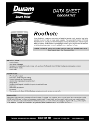Roofkote Datasheet 021211 Duram Pages 1 3 Text Version