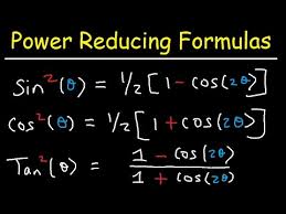 Power Reducing Formulas Trigonometric
