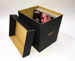 12 lp record storage box with lid