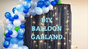 diy balloon garland birthday party