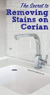 removing stains from corian