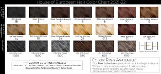color chart house of european hair