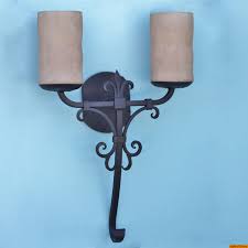 Lights Of Tuscany 5195 2 Spanish Revival Rustic Style Iron Double Light Wall Sconce